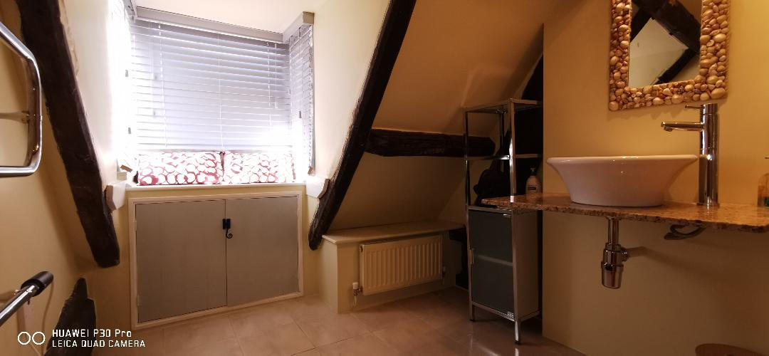 Walls, ceiling and features painted and timbers renovated